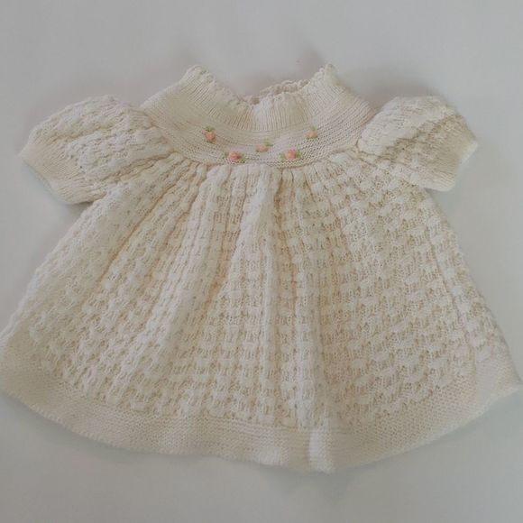 Renzo Vintage Infant Girl Knit Dress - Picture 1 of 7